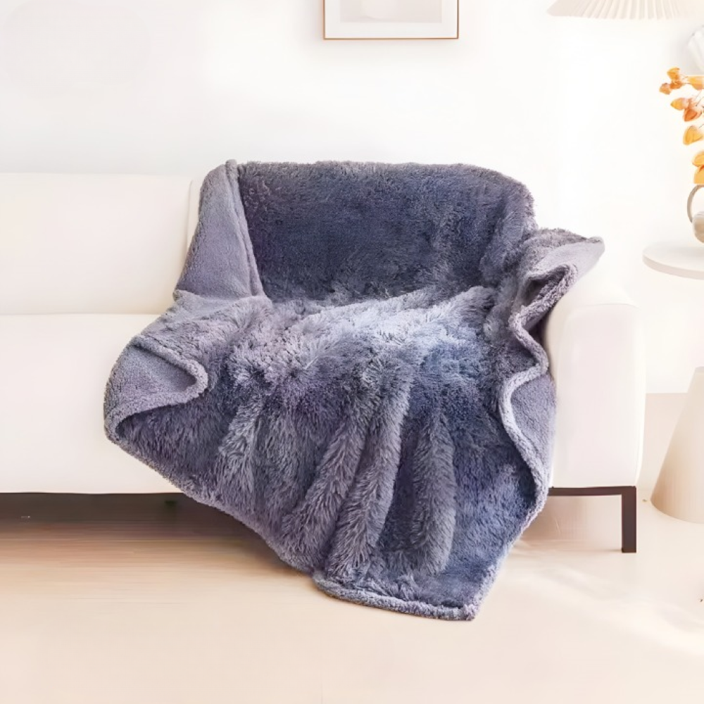 Waterproof Plush Throw Blanket Soft Microfiber Cozy Sofa Blanket