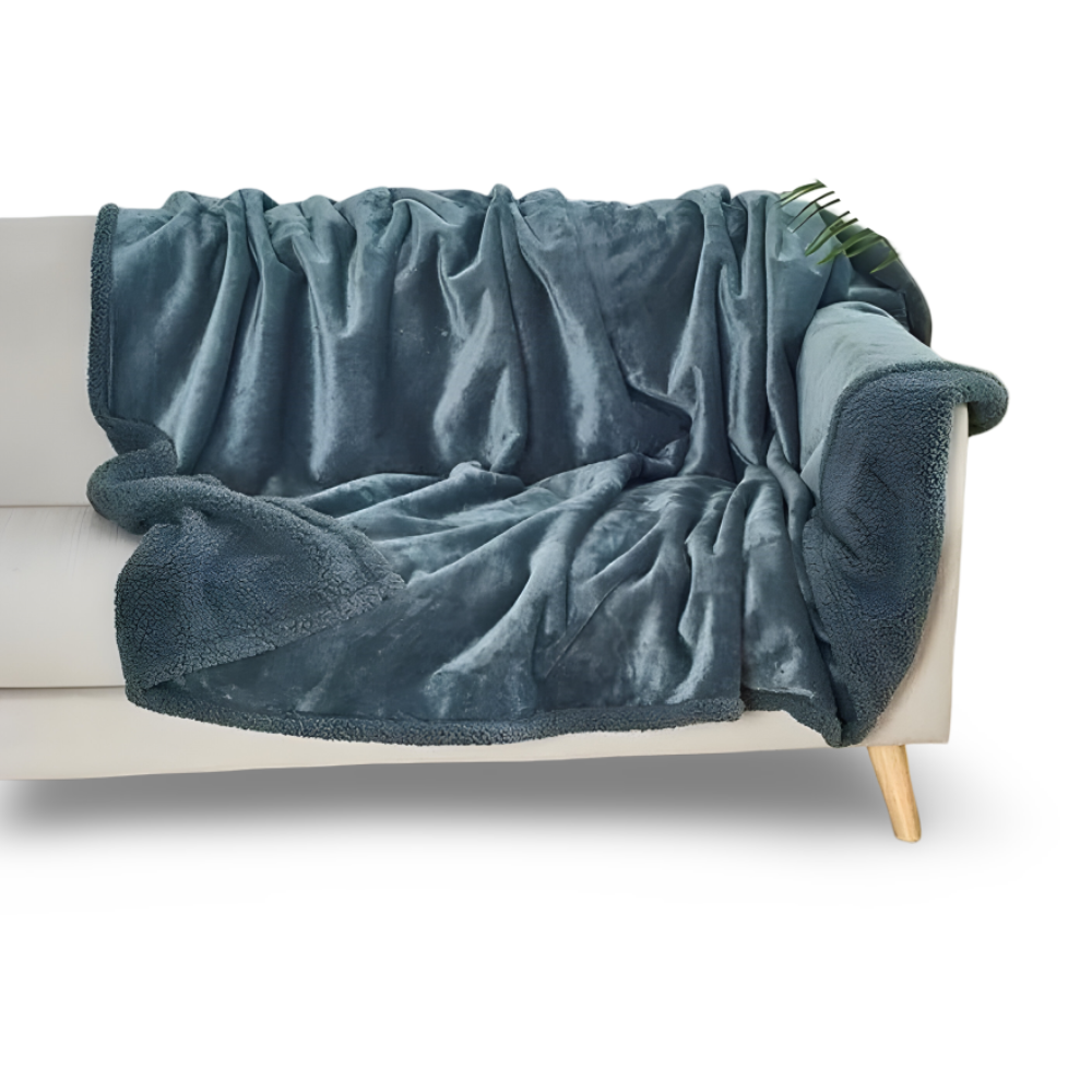 Waterproof Plush Throw Blanket Soft Microfiber Cozy Sofa Blanket