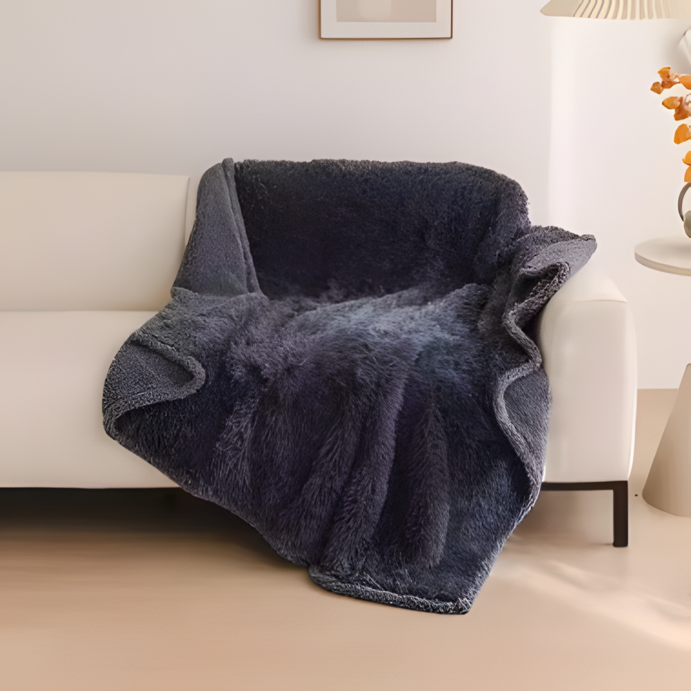 Waterproof Plush Throw Blanket Soft Microfiber Cozy Sofa Blanket