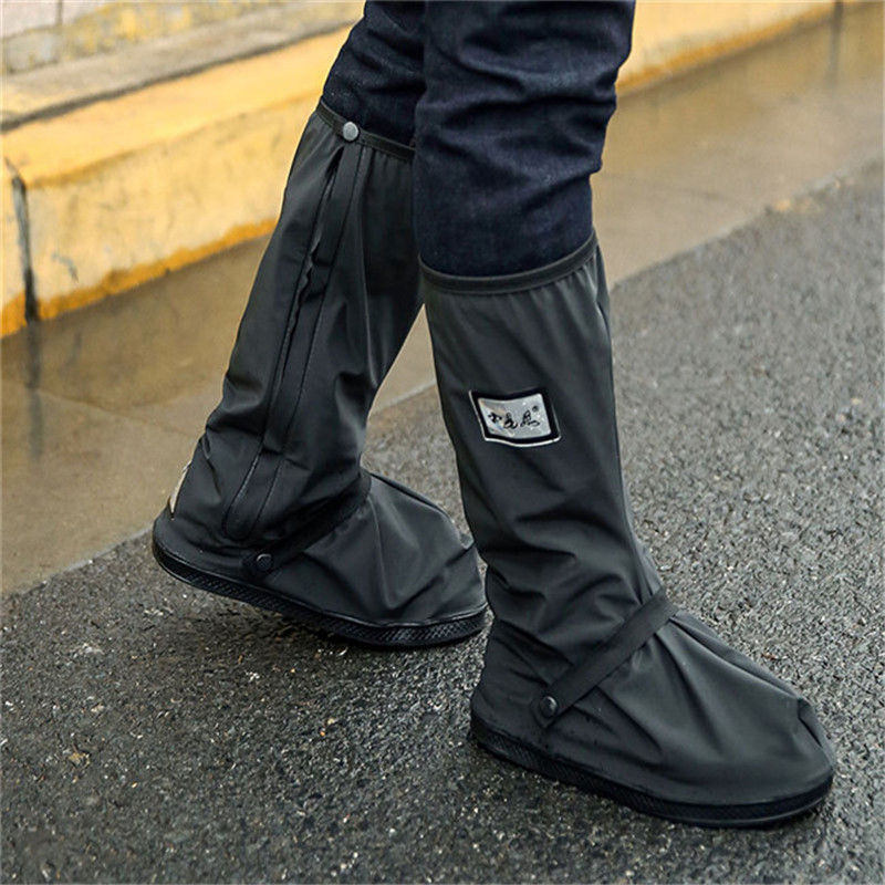 Waterproof Shoe Covers Rain Overshoes Anti Slip Zip Closure