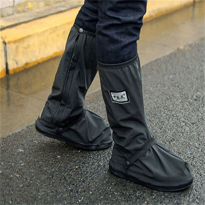 Waterproof Shoe Covers Rain Overshoes Anti Slip Zip Closure