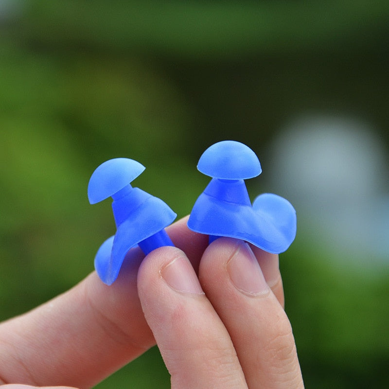 Waterproof Silicone Swimming Earplugs with Storage Case