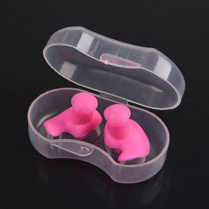 Waterproof Silicone Swimming Earplugs with Storage Case