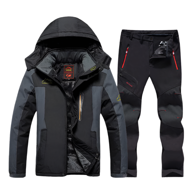 Waterproof Winter Outdoor Suit Padded Jacket Pants Set
