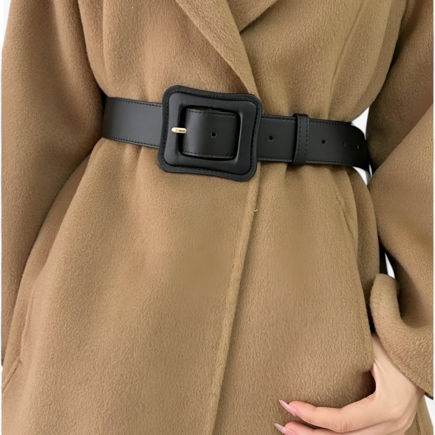 Wide Vintage Leather Waist Belt Adjustable Fashion Dress Belt