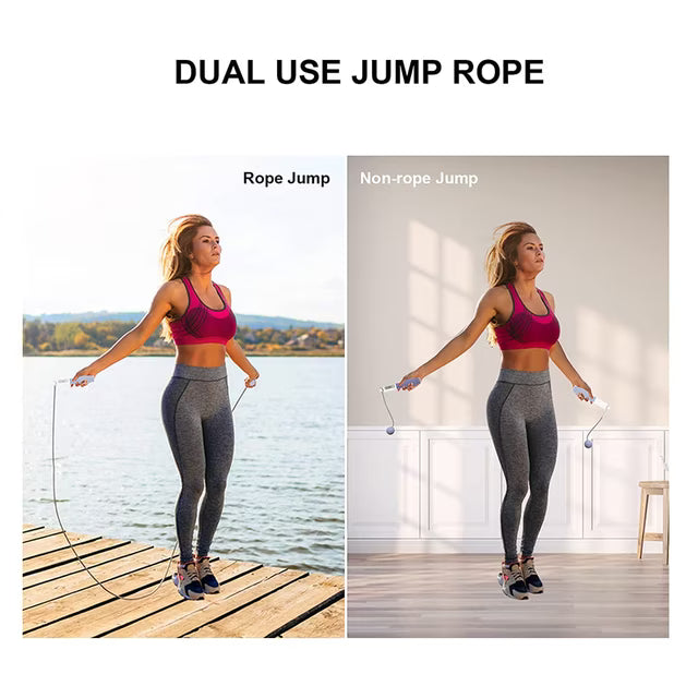 Wireless Jump Rope Smart Fitness Trainer with Counter for Home and Gym Workouts