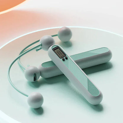 Wireless Jump Rope Smart Fitness Trainer with Counter for Home and Gym Workouts