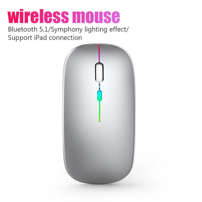 Wireless Rechargeable Mouse LED Bluetooth Computer Mouse