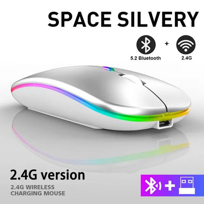 Wireless Rechargeable Mouse LED Bluetooth Computer Mouse