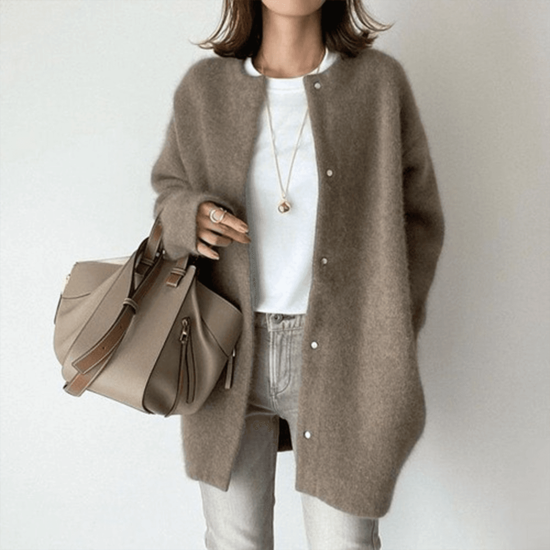 Women Cotton Cardigan Soft Elegant Knit Sweater Casual Layering