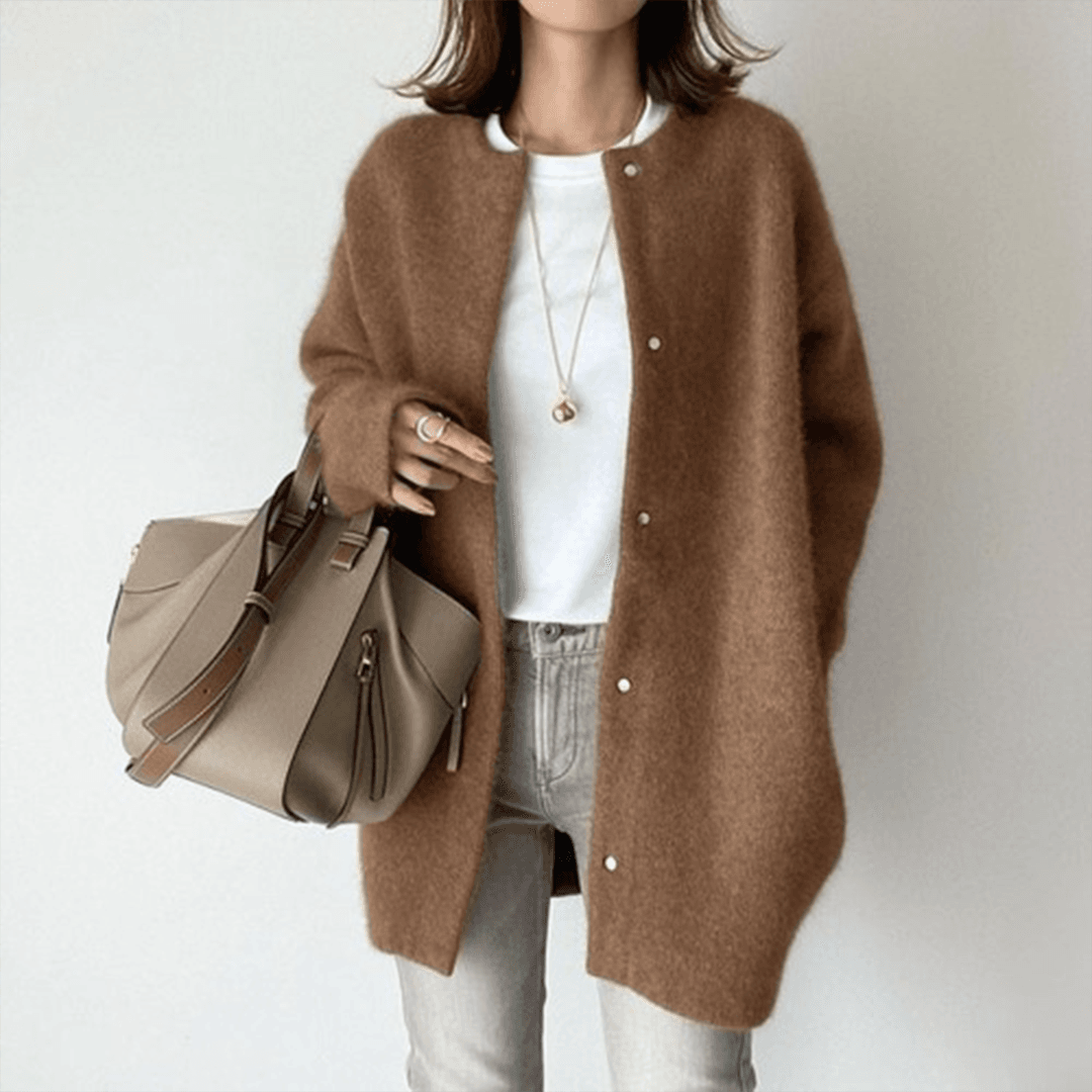 Women Cotton Cardigan Soft Elegant Knit Sweater Casual Layering
