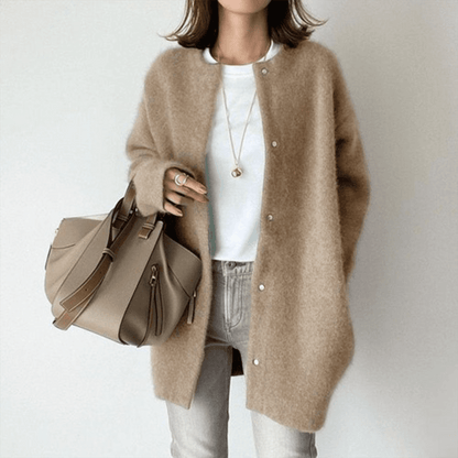 Women Cotton Cardigan Soft Elegant Knit Sweater Casual Layering
