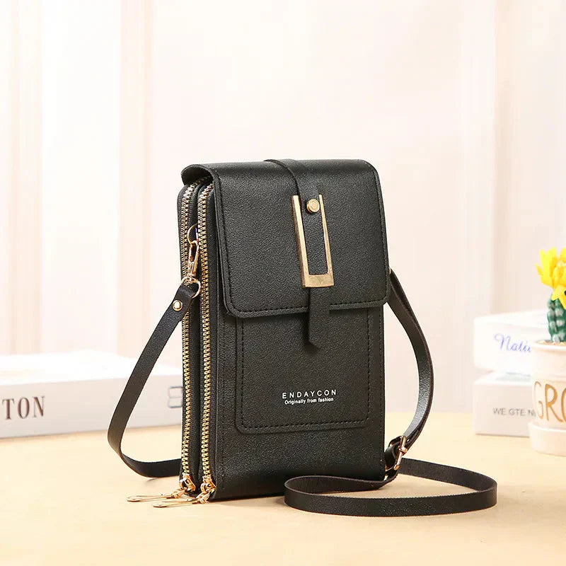 Women Phone Crossbody Bag PU Leather Mini Shoulder Bag