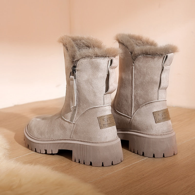 Women Winter Boots Fur Lined Warm Comfortable Snow Boots