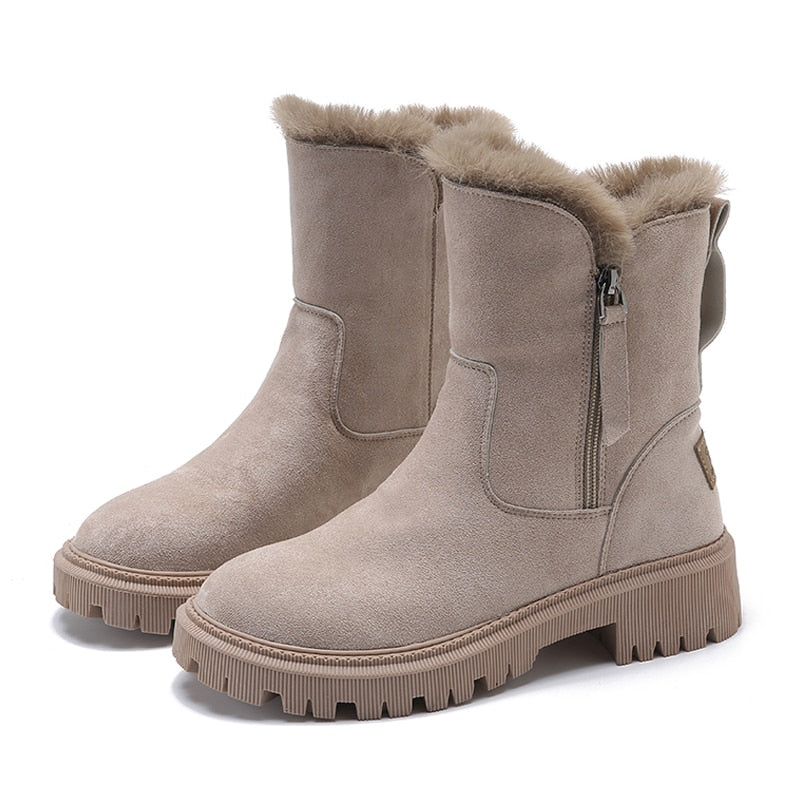 Women Winter Boots Fur Lined Warm Comfortable Snow Boots