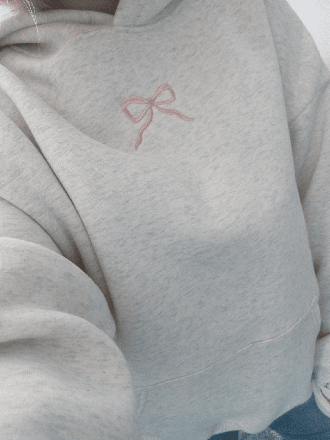 Womens Bow Hoodie Casual Oversized Pullover Soft Warm Sweatshirt Pink