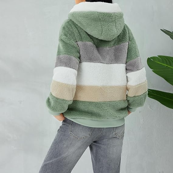 Women's Fluffy Teddy Fleece Jacket Zippered Cozy Vest