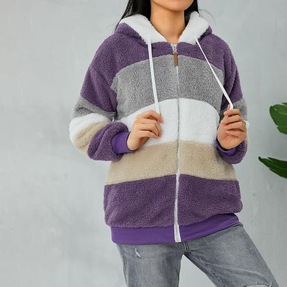Women's Fluffy Teddy Fleece Jacket Zippered Cozy Vest