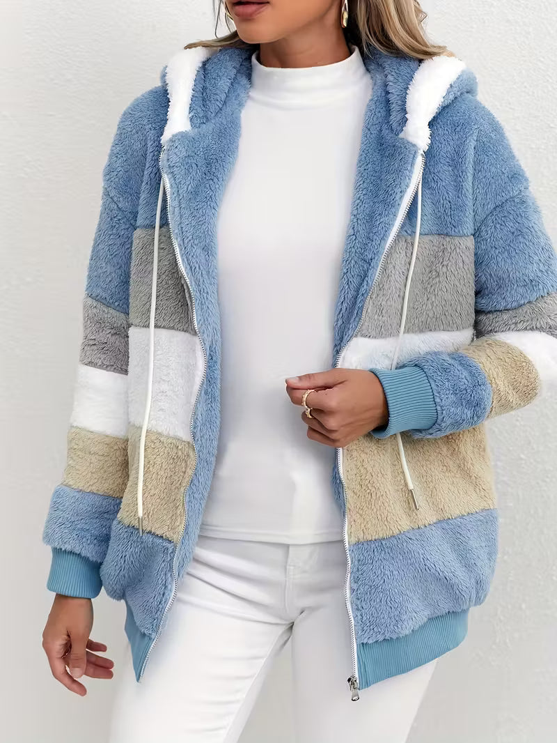 Women's Fluffy Teddy Fleece Jacket Zippered Cozy Vest