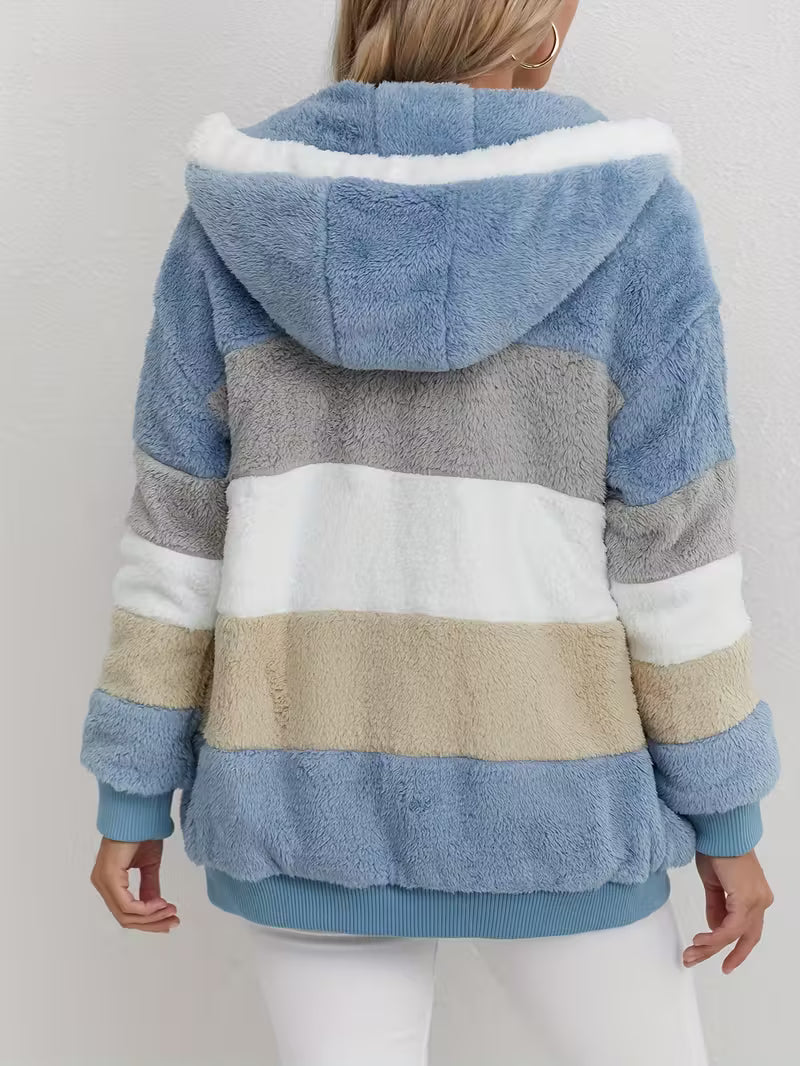 Women's Fluffy Teddy Fleece Jacket Zippered Cozy Vest