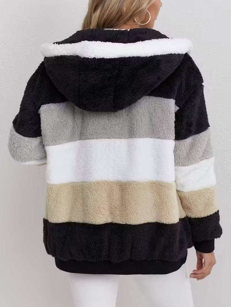 Women's Fluffy Teddy Fleece Jacket Zippered Cozy Vest