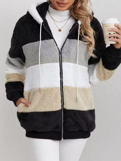 Women's Fluffy Teddy Fleece Jacket Zippered Cozy Vest