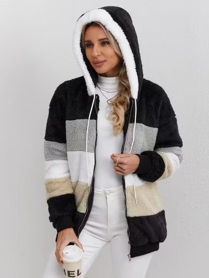 Women's Fluffy Teddy Fleece Jacket Zippered Cozy Vest