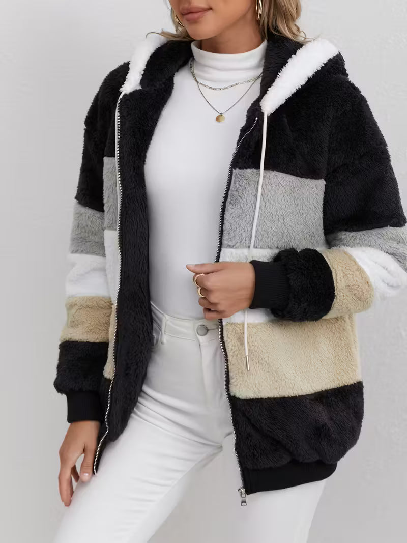 Women's Fluffy Teddy Fleece Jacket Zippered Cozy Vest
