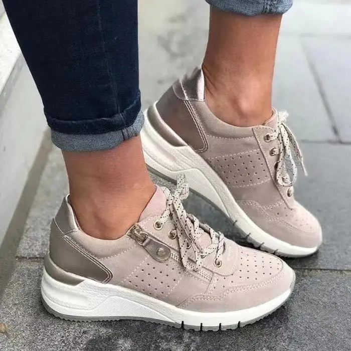 Women's Orthopedic Walking Shoes Breathable Comfort Zip Sneakers