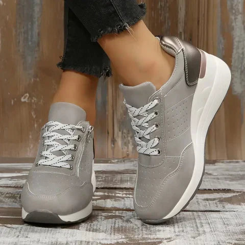 Women's Orthopedic Walking Shoes Breathable Comfort Zip Sneakers