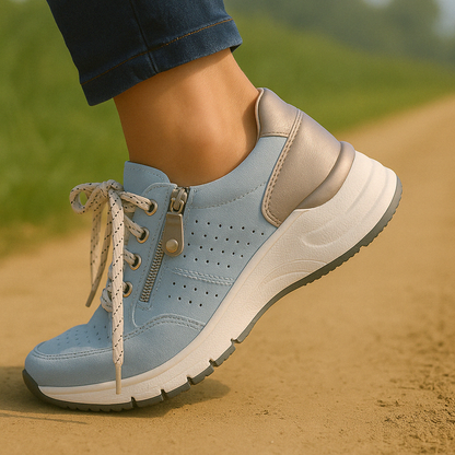 Women's Orthopedic Walking Shoes Breathable Comfort Zip Sneakers