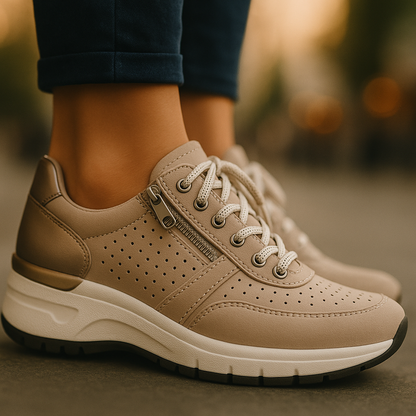 Women's Orthopedic Walking Shoes Breathable Comfort Zip Sneakers