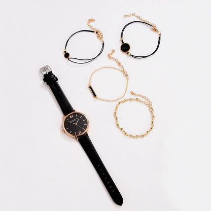 Women's Quartz Watch and Bracelet Gift Set